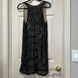 Black sequence knee high dress. Worn once at a great gatsby theme party.